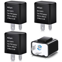 4PCS Adjustable 2 Pin Electronic Flasher Relay for Motorcycle Turn Signal