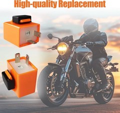 2Pcs 2-Pin 12V Speed Adjustable LED Electronic Flasher Relay Fix Motorcycle Turn