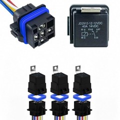 3x 12V 30/40A Waterproof Auto Relay Kit w/ 5Pin SPDT, Harness, HD Wires