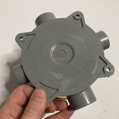 Arlington Industries FLBC4500 Round Floorbox with Pour Cap and Low Voltage Div..