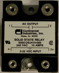 Continental Ind S505-OSJ410-000 Solid-State Relay 240VAC 10A Output 3-32VDC in