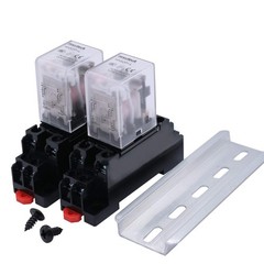 2pcs HH52P AC 24V Coil 8 Pin 5A DPDT LED Indicator Electromagnetic Power Rela…