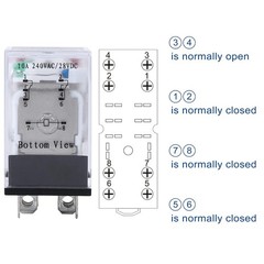2PCS DPDT Electromagnetic Relay Set – 10A 24V AC with Robust Silver Contacts