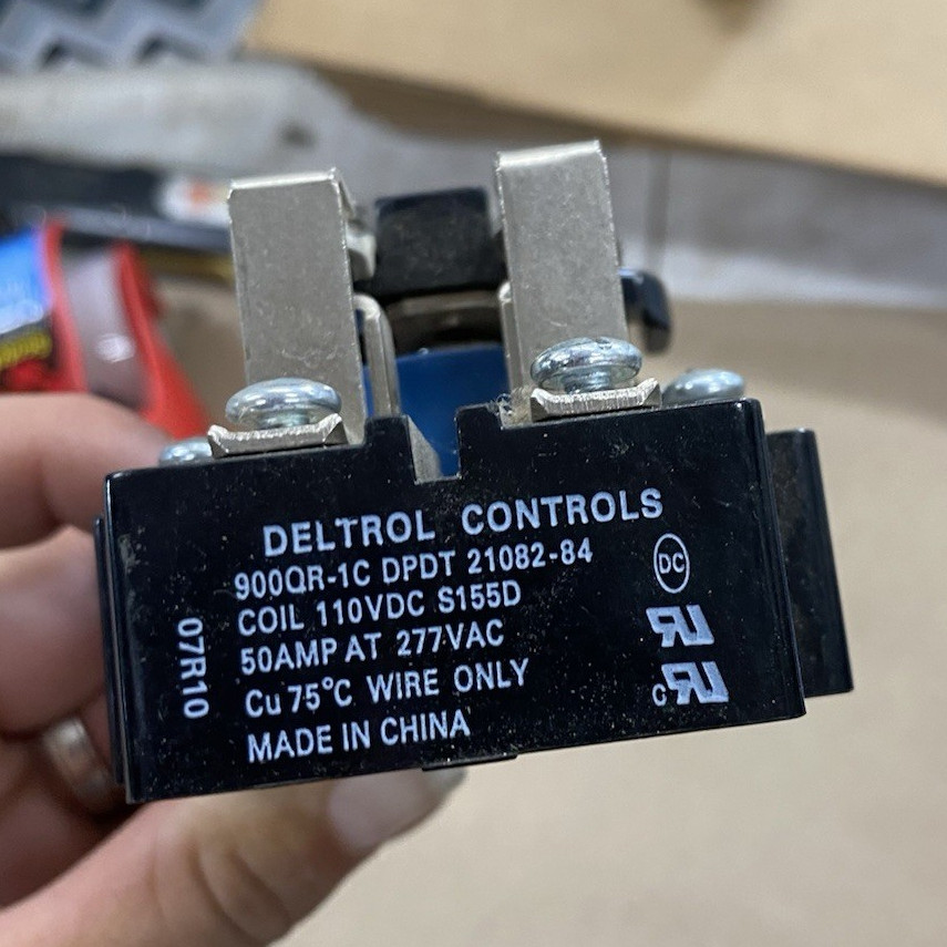 Deltrol Controls 900QR-1C DPDT 21082-84 ATS 50amp Neutral Relay NOS