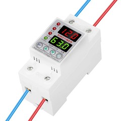 Dual Display Voltage Protector Relay 40A 63A 80A 220V 230V DIN Rail Type Tools