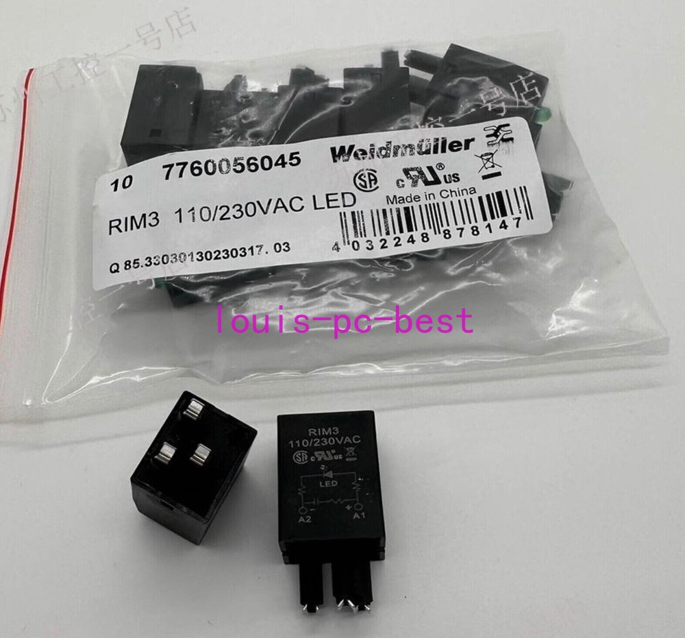 1 bag (10pcs) Weidmuller Relay LED module RIM 3 110/230VAC LED ，7760056045