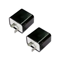 12V 2PCS Adjustable 2 Pin Prong Flasher Replacement Compatible with LED Electron