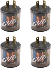 4 Pcs 2 Pin 12V Electronic Turn Signal Flasher Relay 2 Prong Flasher Relay 20 Am