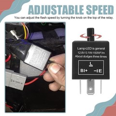 Adjustable 12V LED Flasher Relay – 3-Pin Design for Reliable Signal Performance