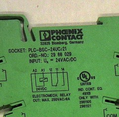 (2) Phoenix Contact PLC-BSC-24UC/21, 24V, 2961105 Mini Power Relay – USED