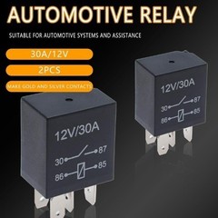 2 Pcs Waterproof 4-Pin 12V 30A Relay Switch, Universal for Motor Model: 4-PIN