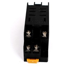 3Pc 8 Terminal 35mm DIN Rail Mounted PTF08A Power Relay Socket Holder 70x22x29mm
