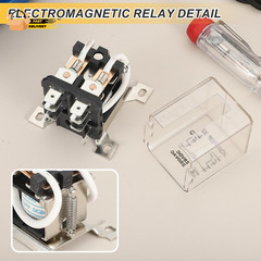 AC110V 30A Electromagnetic Relay, High Power Relay DPDT 2NO 2NC 8 Termi