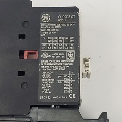 GE CL02D310T Contactor, CL02, 24 VDC, W/RTN1C Overload Relay, 0.25-0.41 Amps
