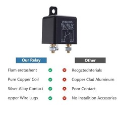 5-Pack 12V Heavy Duty 120A Automotive Relay, 4-Pin SPST, High Power Continuous D