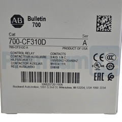 Allen-Bradley 700-CF310D /A Control Relay 3 N.O. 1 N.C. 110/120V AC Coil NSMP