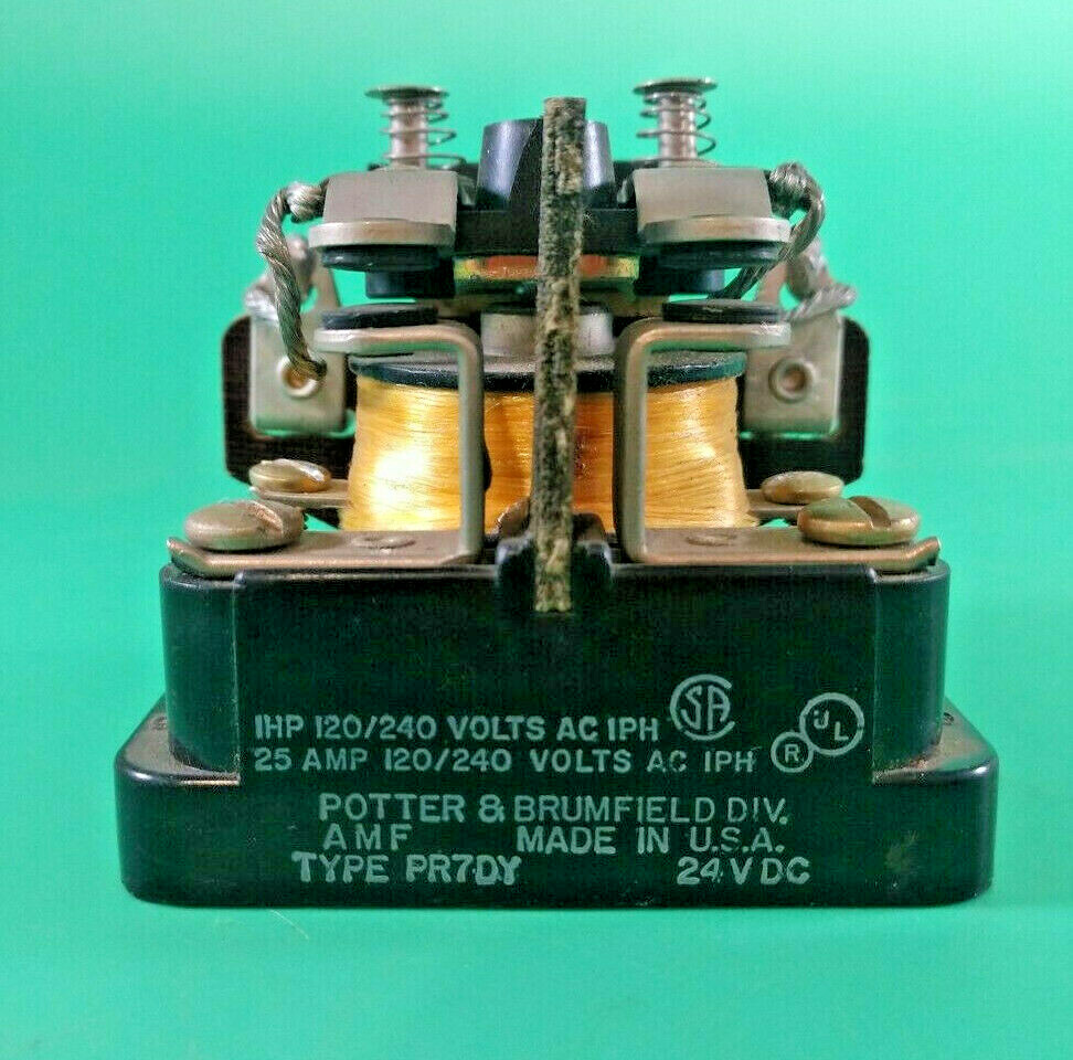 AMF POTTER & BRUMFIELD PR7DY RELAY 25AMP 6VDC 24VDC