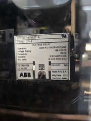 ABB Voltage Relay type CV-8 1875527 A