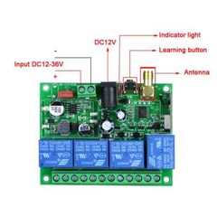New Smart Multiple DC Channel Wireless Relay RF Remote Control Switches Receiver