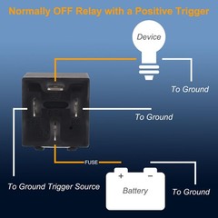 2pcs Car Relay with Harness 12V 40A 4 Pin SPST Harness Sockets with Col