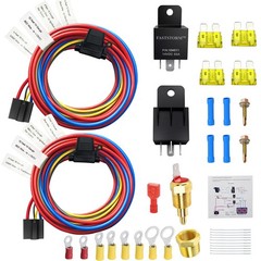 Electric Fan Relay Kit 12V 60 AMP Electric Radiator Cooling Waterproof Fan Relay