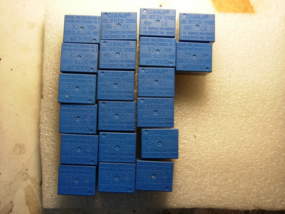 20 Pcs JQC-3F [t73] 12 V DC 5 Pins SPST Power Relay