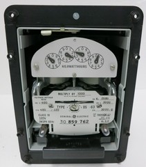 General Electric 700X63G17 Polyphase Watthour Meter 3PH DS-63 Relay GE Watt Hour