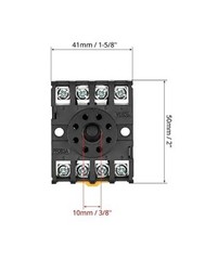 8 Pins Relay Socket, 10 Pack 600 V 10 Amp Octal Socket with Pres Size: 10 Pack