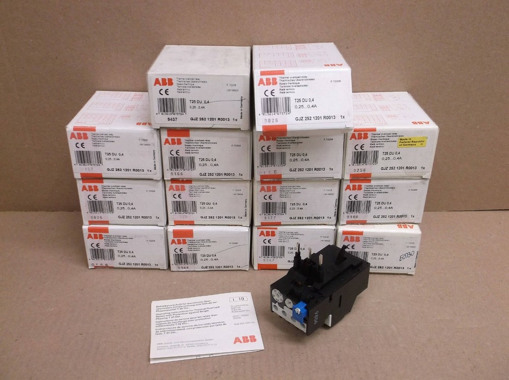 T25 DU 0,4 ABB NEW In Box Overload Relay Range 0.25A To 0.4A T25 DU 0.4 T25DU