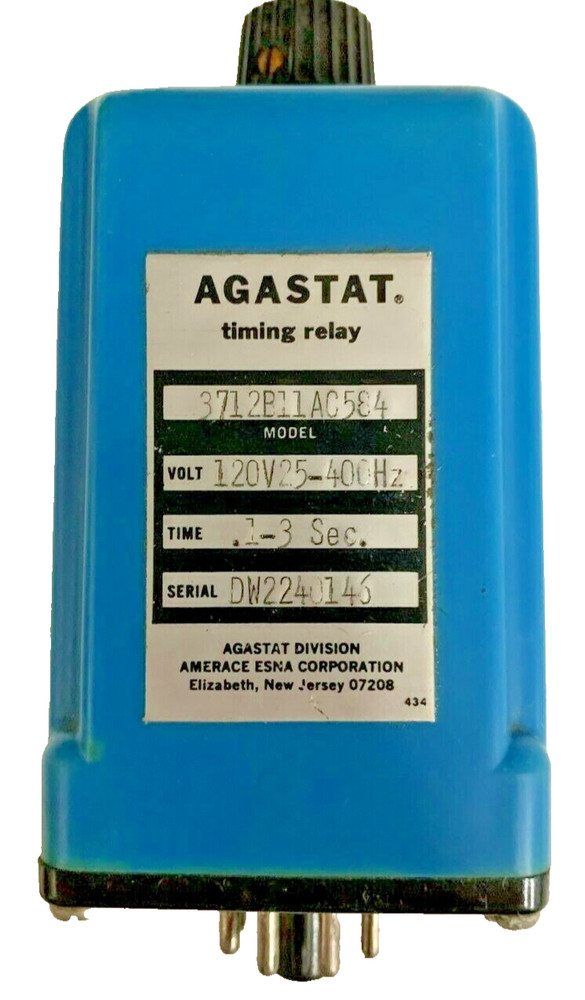 Amerace AGASTAT Timing Relay 3712B11AC584 0.1 to 3 Seconds 120 V 60 Hz