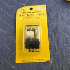 Archer 12VDC DPDT RELAY Contacts Rated 3 AMPS AT 125VAC Cat. No. 275-206B