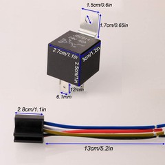 Gebildet 2pcs JD2914 Car Relay Harness 24V 40A 4 Pin SPDT 12AWG Harness Socke…
