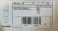 Leviton RELAY-30 Z-MAX Relay Module 1-Pole 1NO/1NC 120-277VAC 30A
