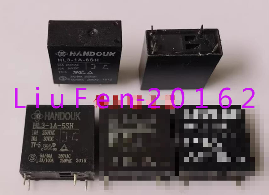 4pcs used HL3-1A-5SH HANDOUK Relay 4 pin 10A