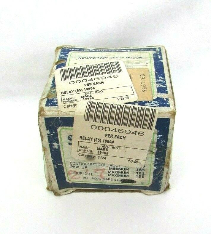 Steveco Essex 94-65 Potential Relay Replaces Mars 65 19004 NEW