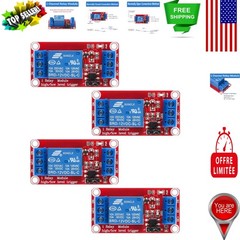 Compact 4pc 12V Relay Module with Fault-Tolerant Design & Optocoupler Isolation
