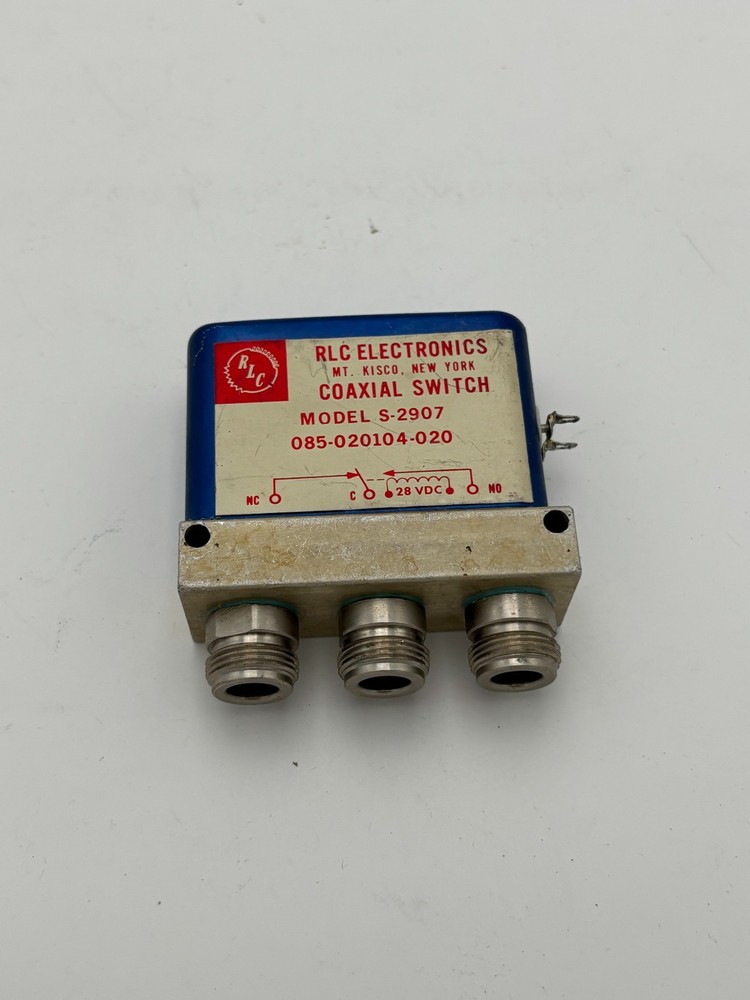 Vintage RLC Electronics Coaxial Switch S-2907 28VDC GUARANTEED USA QTY