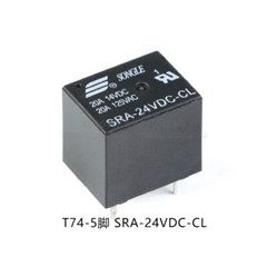 Mini Relays SRA-05V 12V 24VDC-CL T74 Power Relays 5V/12V/24V DC 20A 5-Pins Black