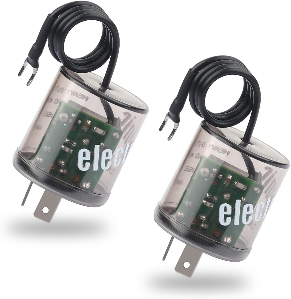 2Pin LED Flasher Relay with Ground Wire,12V Car Flasher Relay for Fixing LED Tur