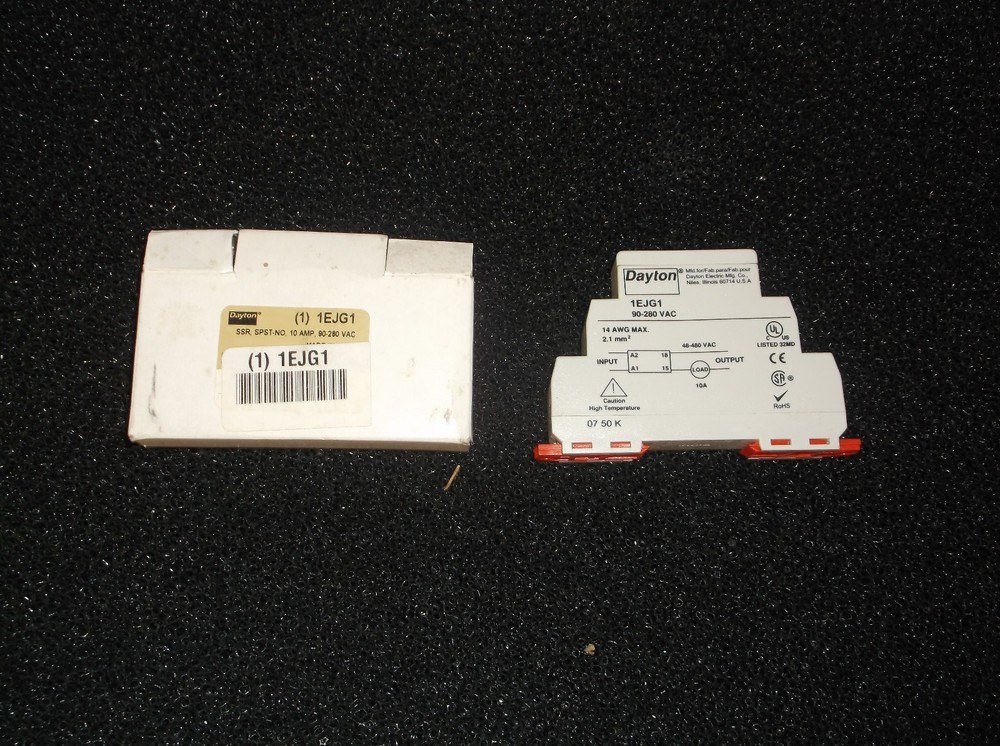 NEW 1EJG1 Relay, SSR, SPST-NO, 10A, 90-280VAC (H12T)