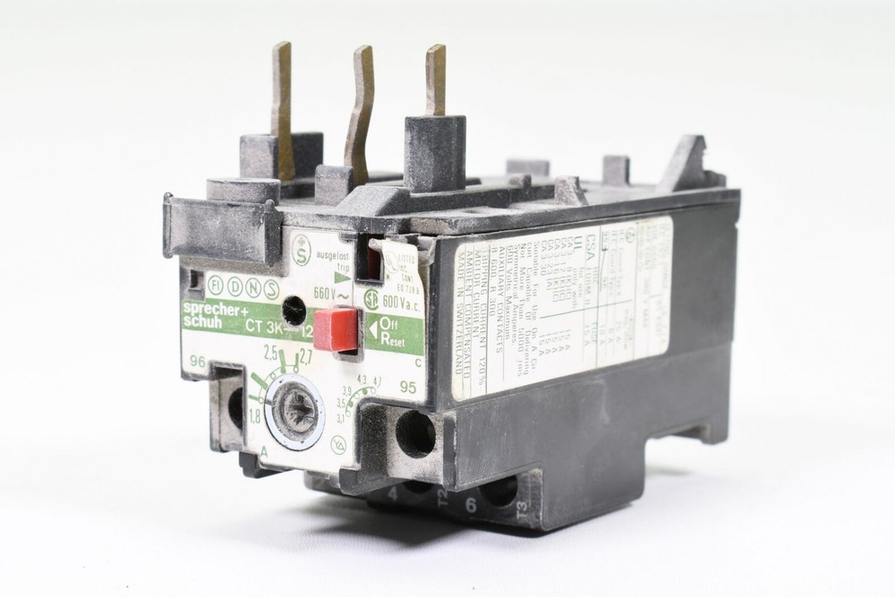 SPRECHER+SCHUH CT3K-12-2,7, Thermal Overload Relay, 1,8-2,7A