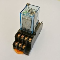 MY4N-J MY4NJ HH54P-L 12V DC Coil Cube Relay & PYF14A Socket Base