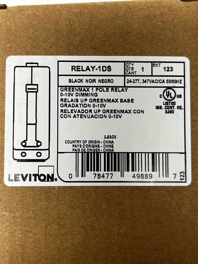 Leviton RELAY-1DS GreenMax Single Pole Relay circuit breaker dimmer