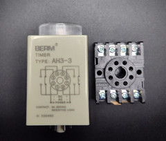 BERM AH3-3 Power On Delay Timer Time Relay 0-60Seconds w PF083A Socket Base