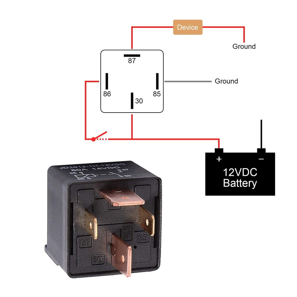 4-Pin Relay 12V 80A Automotive Car Relay On/Off Normally Open Car Truck Boat …