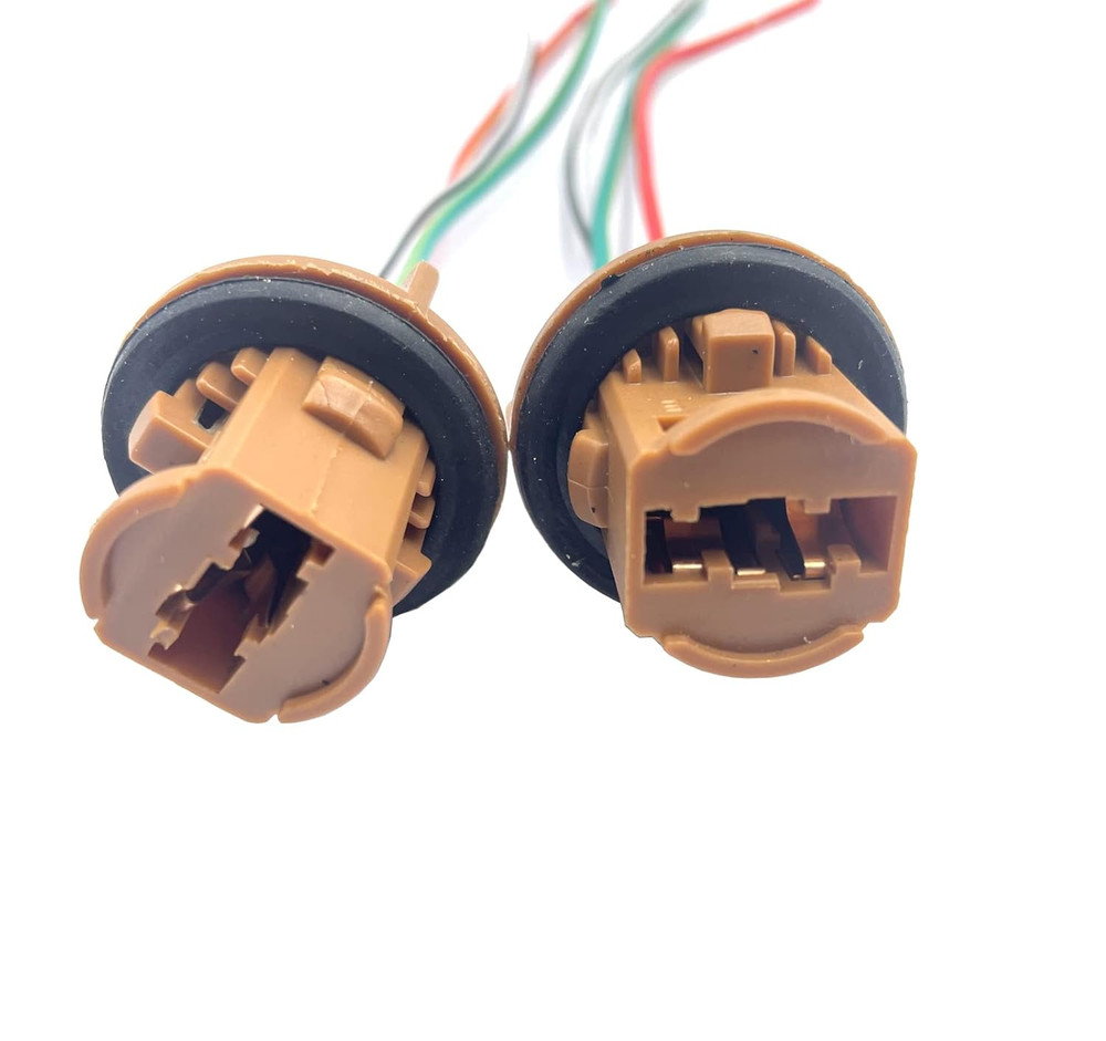 2 Pack T20 7443 Bulb Socket Female Adapter Wire Harness Connector for Turn