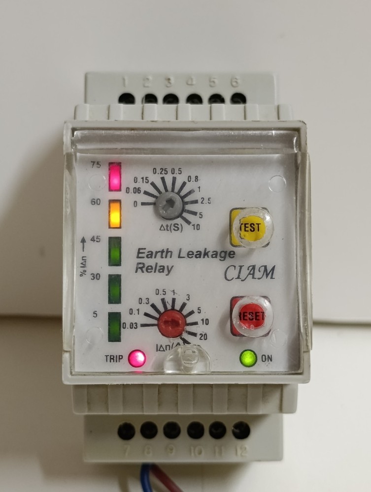 CIAM Earth Leakage Relay Digital Aux.Sup 240V AC TESTED