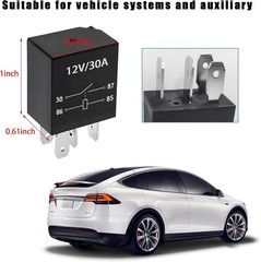 4-Pack 12V 30A Heavy Duty Waterproof Relay for Reliable Automotive Function