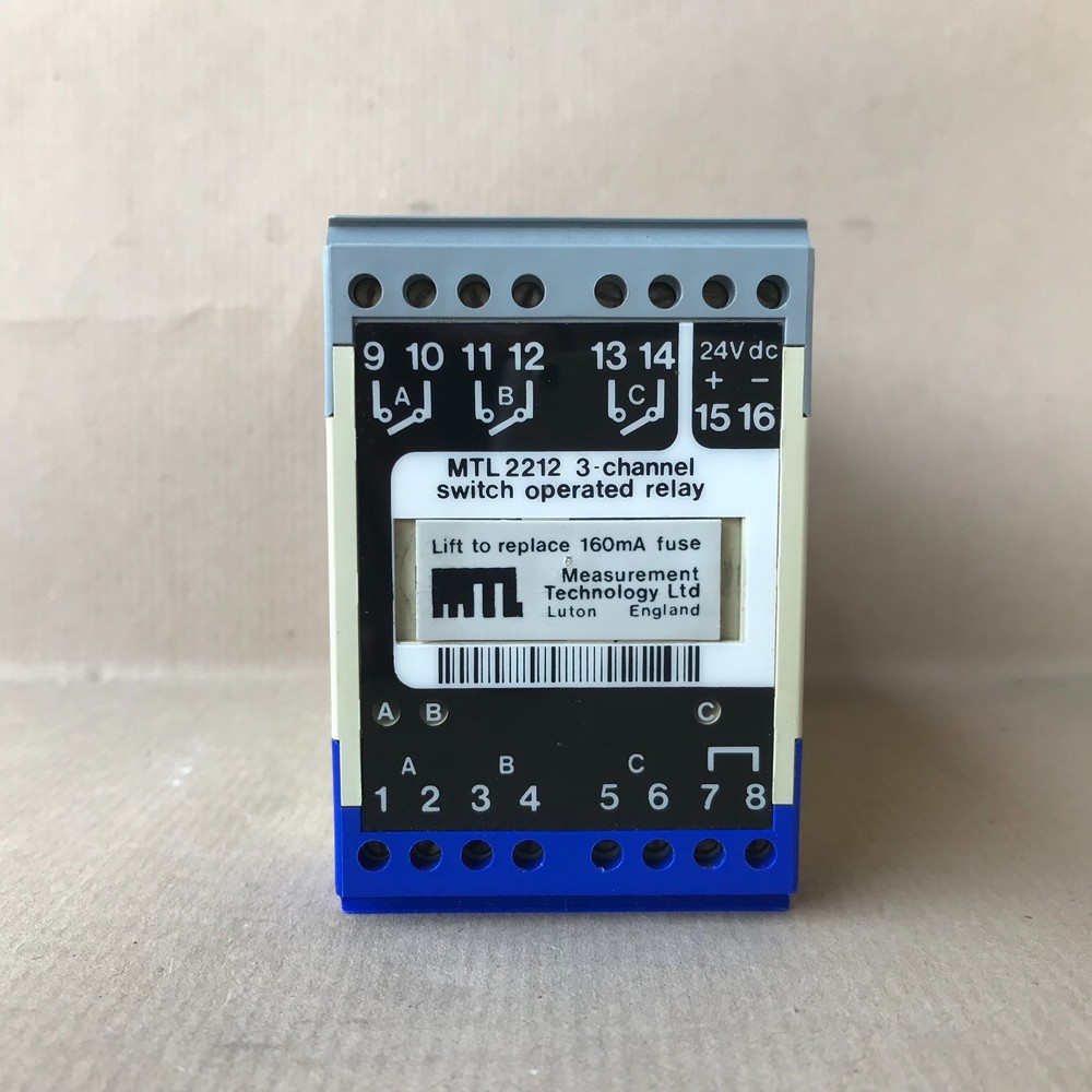 MTL 2212 SWITCH OPERATED RELAY 3-CHANNEL