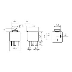 GEBE 990041 5 Terminal Changeover Mini Relay 12V 30/40A – Made in Germany
